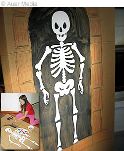 Plantilla para hacer un esqueleto de Halloween