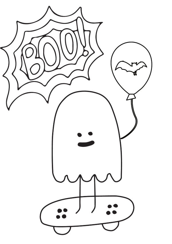 Dibujo Halloween Boo