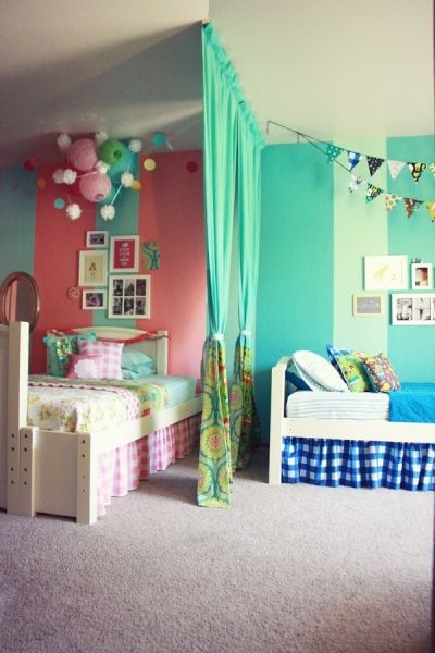Ideas para dividir espacios infantiles con cortinas