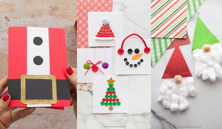 Tarjetas de navidad manualidades originales para niños