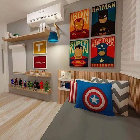Habitación infantil de superhéroes