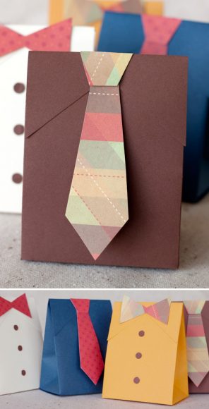 Cajas de regalo para el Día del Padre con forma de camisa