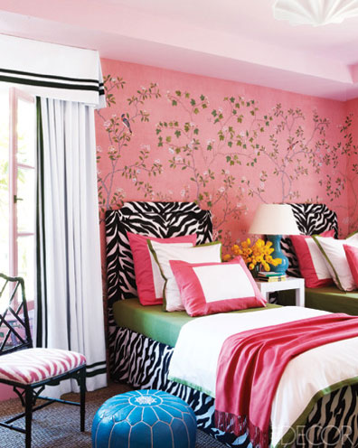 habitaciones juveniles en rosa y negro