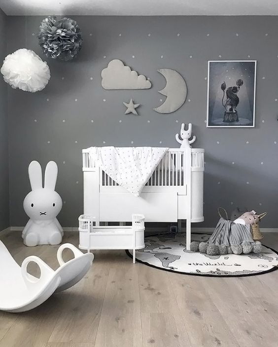 Dormitorios en gris para bebes