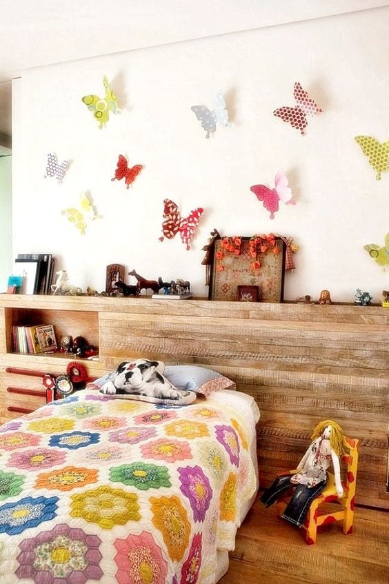 Habitaciones de niñas con mariposas