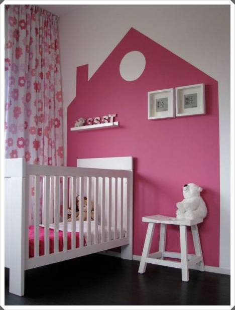 Idea para la pared de la habitación del bebé