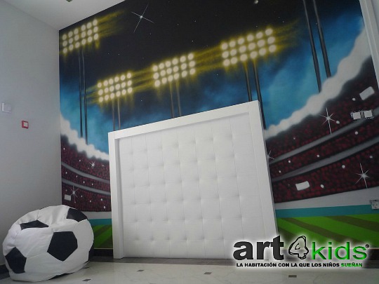 Dormitorio para futbolistas de Art4Kids