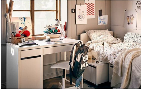 Habitaciones infantiles con escritorio Micke de Ikea