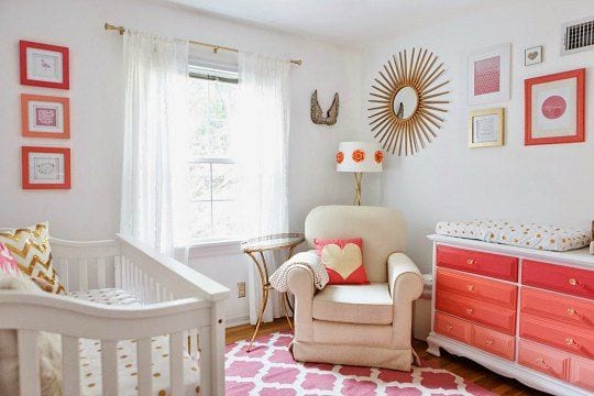 Pantone 2019 Living Coral habitaciones de bebés