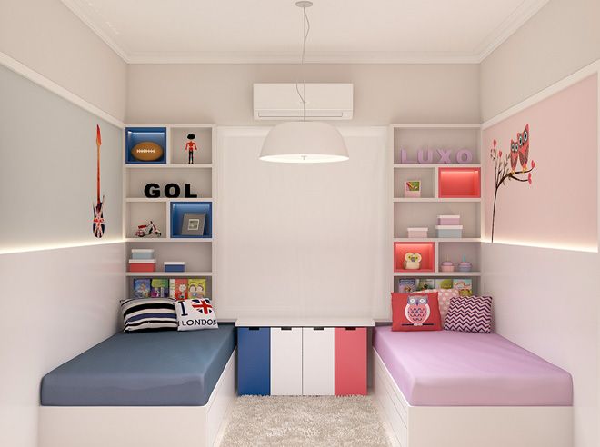 Ideas para decorar habitaciones compartidas por niño y niña