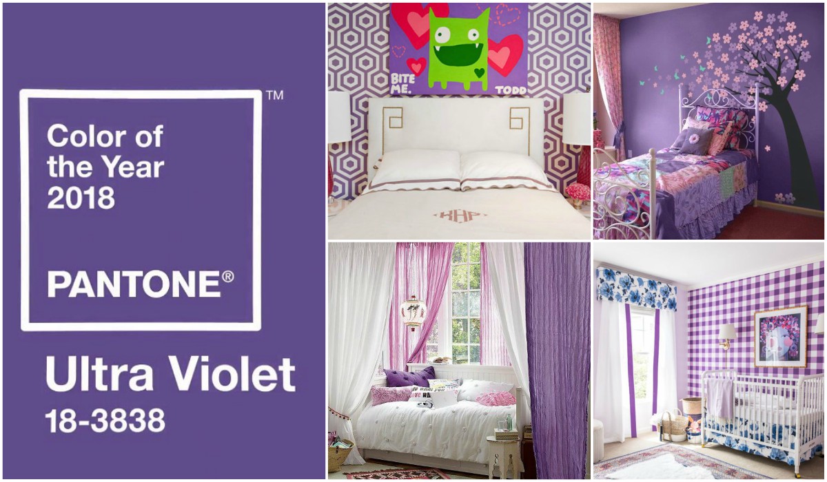 Color del año Pantone 2018 Ultra Violet, Habitaciones infantiles