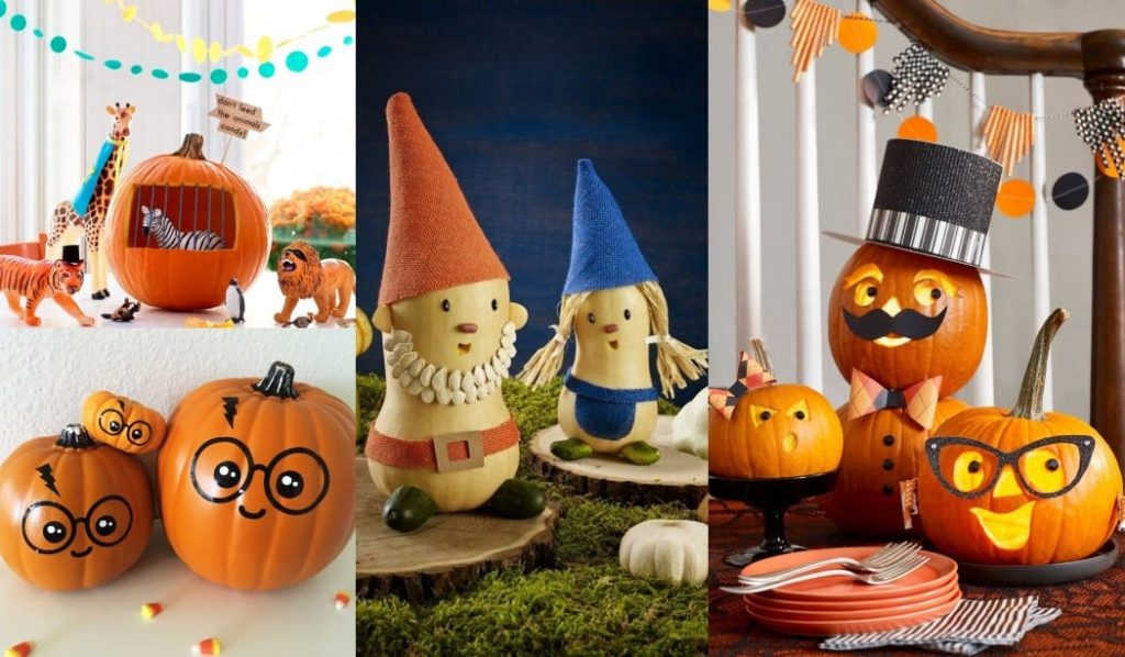 Pigmento Durante ~ descanso Ideas para decorar Calabazas Halloween con niños. Manualidades