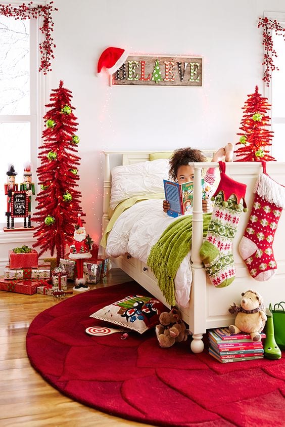 Dormitorios infantiles navideños