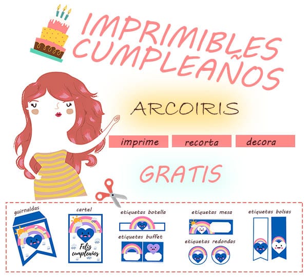Fiesta Arcoiris imprimible gratis