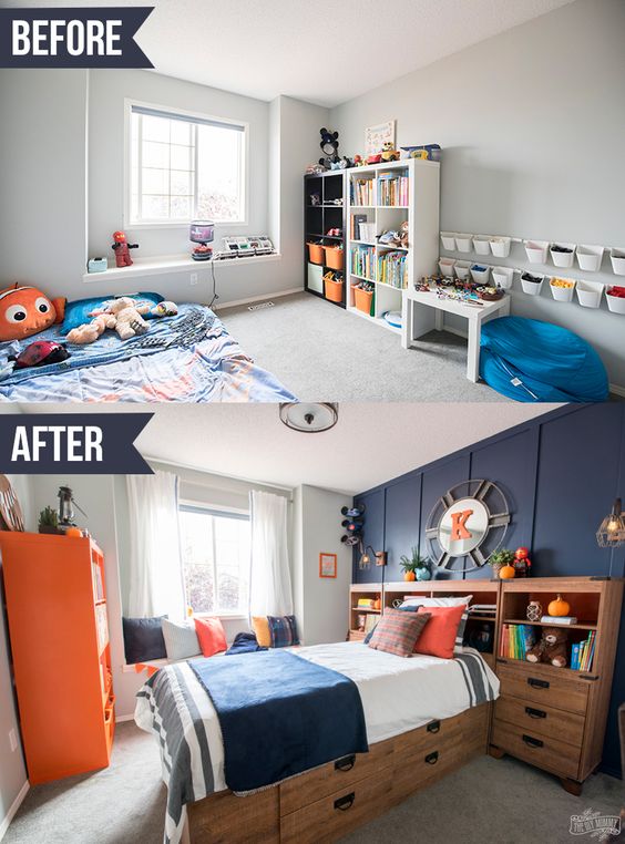 Habitación infantil antes y después