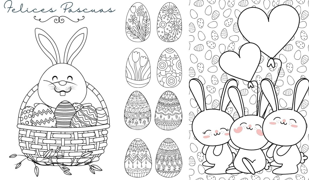 Dibujos de Pascua para colorear, imprimir y pintar con niños